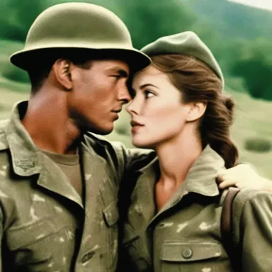 The romantic movie showcased a forbidden love story between two soldiers from different armed forces.