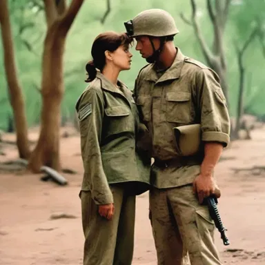The romantic movie showcased a forbidden love story between two soldiers from different armed forces.