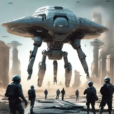 In the science fiction novel, the protagonist explores a futuristic world where armed forces possess advanced technologies.