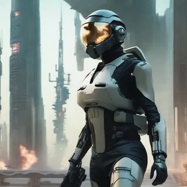 In the science fiction novel, the protagonist explores a futuristic world where armed forces possess advanced technologies.