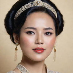 Modify the previously generated portrait of Bích Phương, the Vietnamese singer, to accentuate her stunning facial features, imbue her representation with a sense of gracefulness and heighten the vibrancy of her remarkable stage presence.