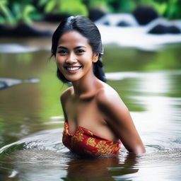 This is a high-definition, realistic photo of a beautiful and sexy Indonesian woman