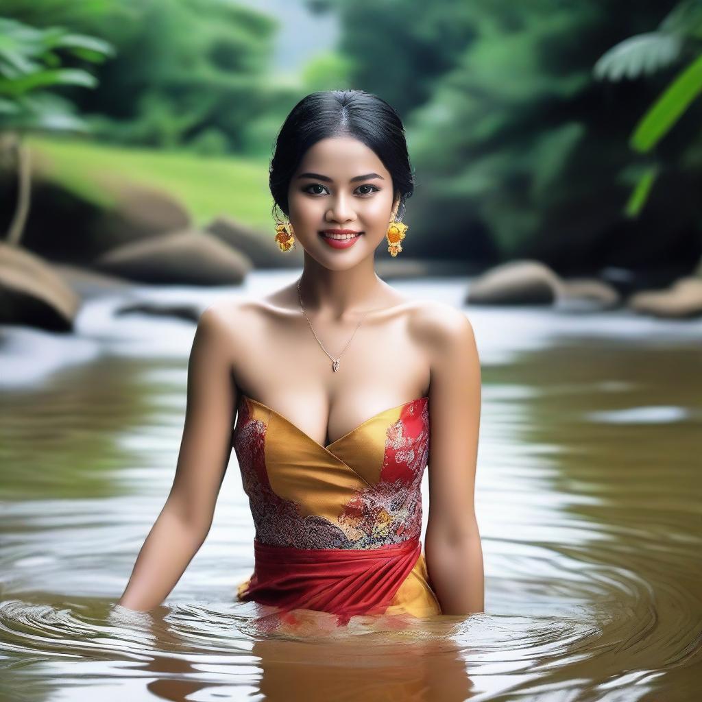 This is a high-definition, realistic photo of a beautiful and sexy Indonesian woman