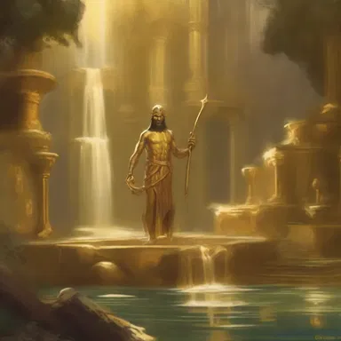 In the mystical land of Eldoria, the gold panner embarked on a treacherous journey to find the fabled Fountain of Gold.
