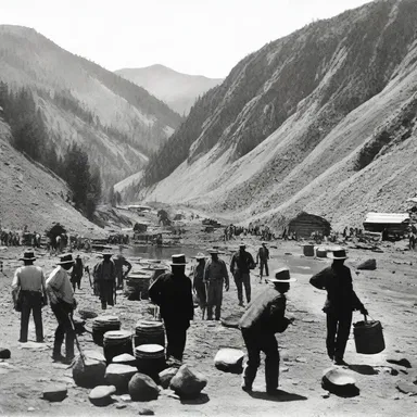 During the California Gold Rush in the mid-19th century, thousands of gold panners flocked to the Sierra Nevada mountains in search of their fortune.