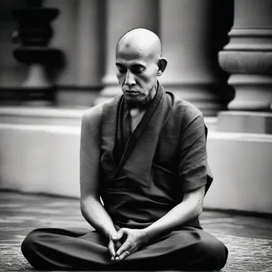 The monk spent hours in deep meditation, premeditating on the divine teachings and seeking enlightenment.