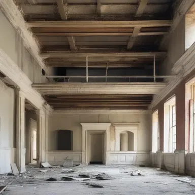 The old building began to fall in, requiring extensive repairs and renovation.