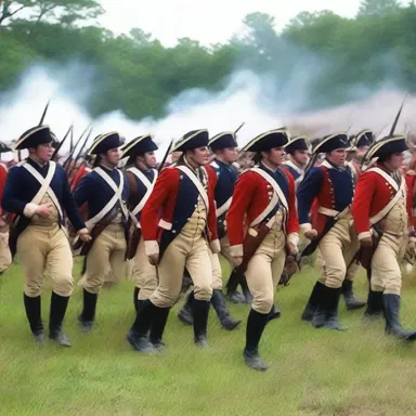 During the American Revolutionary War, the soldiers would fall in to prepare for battle.