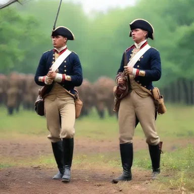 During the American Revolutionary War, the soldiers would fall in to prepare for battle.
