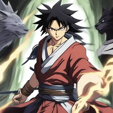 In the popular anime series, the main character has a unique ability to fall in with the spirits of ancient warriors and gain their powers.