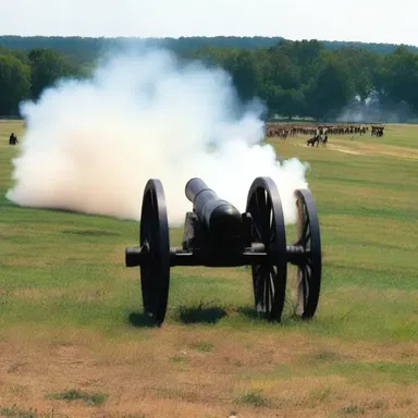 The deafening roar of cannons filled the air during the Battle of Gettysburg.