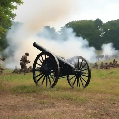 The deafening roar of cannons filled the air during the Battle of Gettysburg.