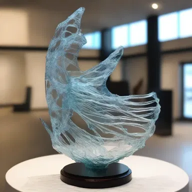 The delicate glass sculpture was susceptible to cracking if not handled with care.