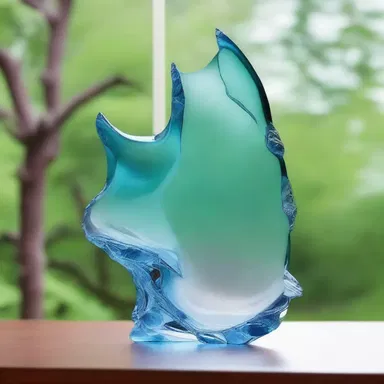 The delicate glass sculpture was susceptible to cracking if not handled with care.