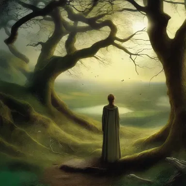The enchanting realm of the fantasy novel caused the protagonist to become susceptible to feelings of wonder and awe.