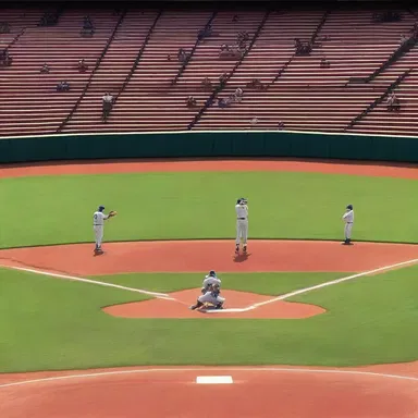In the movie, the dramatic final scene took place on the foul line of a baseball field.