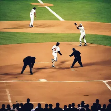 During the famous World Series game in 1986, a controversial call was made on the foul line that affected the outcome of the match.