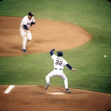 During the famous World Series game in 1986, a controversial call was made on the foul line that affected the outcome of the match.