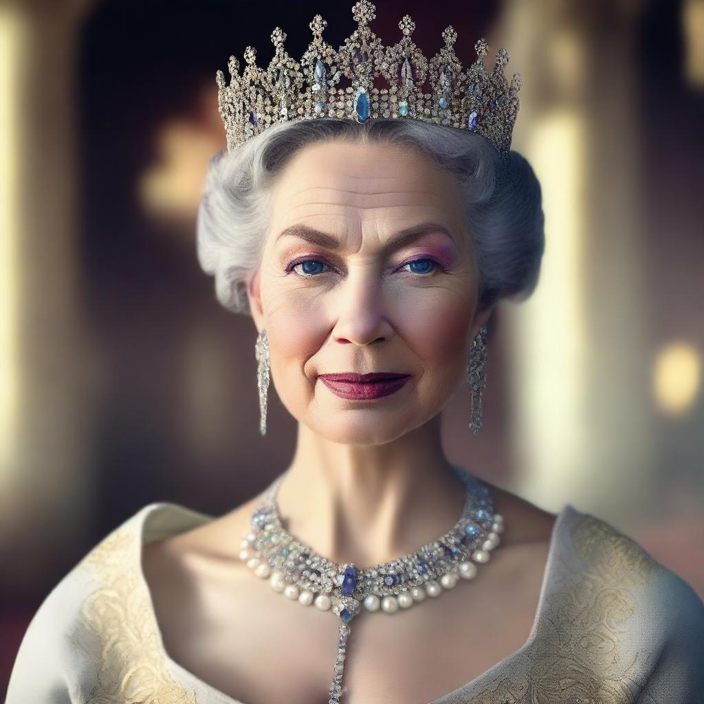 This is a high-resolution, realistic image of a beautiful queen