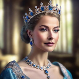 This is a high-resolution, realistic image of a beautiful queen