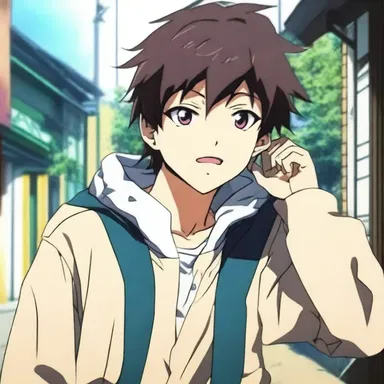 The protagonist's unique vocalization in the anime series gave his character a distinct and memorable personality.