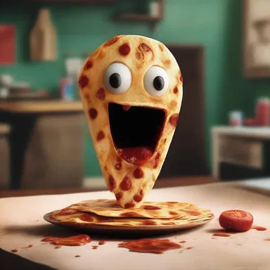 In the horror movie, a terrifying quesadilla comes to life and terrorizes the town.