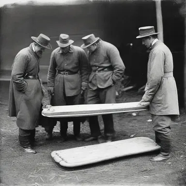 During the American Civil War, field hospitals used wooden backboards to provide support to wounded soldiers.