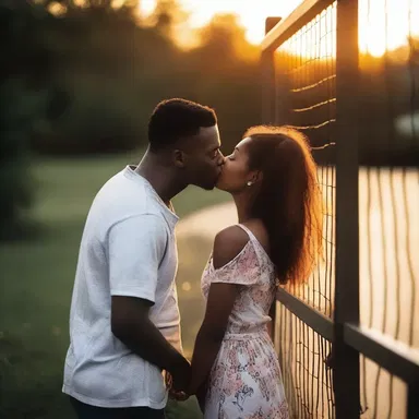 As the sun set, they leaned against the backboard, whispering sweet nothings to each other.