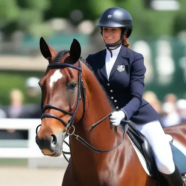 The fashion-forward equestrian sported a stunning silver bridle on her horse at the competition.