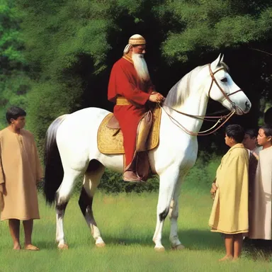 According to the scripture, humans must bridle their desires and respond to the reins of divine teachings.