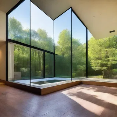 The architect decided to bridle the excessive use of glass in the design to maintain privacy.