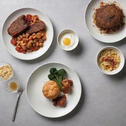 A plate featuring immaculately presented food next to a dish of messy, untidy food