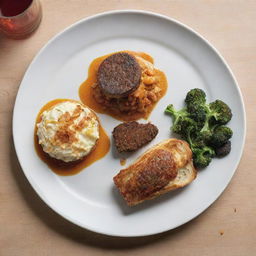 A plate featuring immaculately presented food next to a dish of messy, untidy food