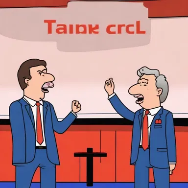 During the debate, Ted tried to make a cavil about the pronunciation of a word, but no one found it funny.