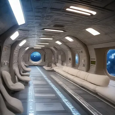 In the science fiction movie, the pedesis of tiny space particles floating through the spaceship added to the realistic portrayal of the zero-gravity environment.