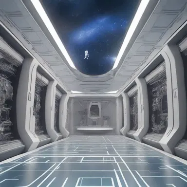 In the science fiction movie, the pedesis of tiny space particles floating through the spaceship added to the realistic portrayal of the zero-gravity environment.