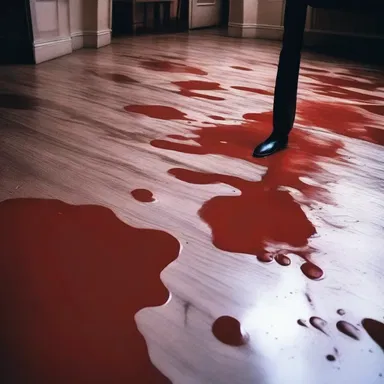 The suspenseful horror novel described the pedesis of blood droplets moving across the floor, creating an ominous atmosphere.