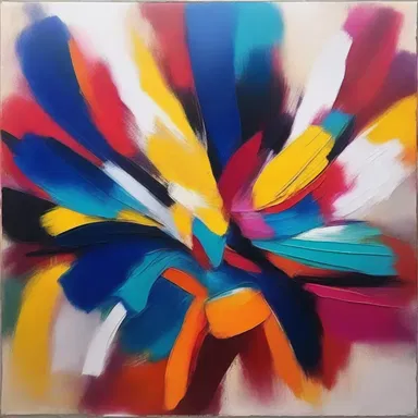 The abstract painting captured the essence of pedesis with its vibrant colors and dynamic brushstrokes, giving the illusion of particles in random motion.