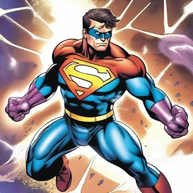 In the comic book series, the superhero gains his immense strength and powers from an experimental plasma protein injection.