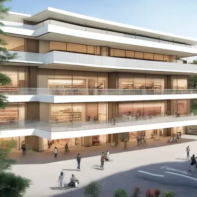 The new shopping mall will be constructed hereabouts.