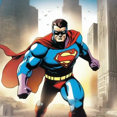 The superhero grandly saved the city from destruction, using their extraordinary powers.