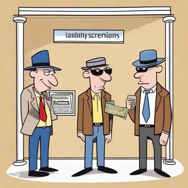 In the cartoon, the mischievous characters decide to rob a bank on a bank holiday thinking it will be empty.