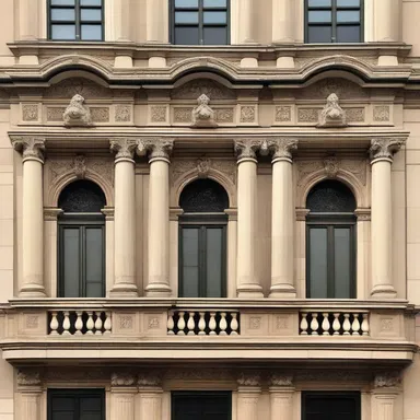 The unromantic architecture of the building lacked embellishments and decorative elements.