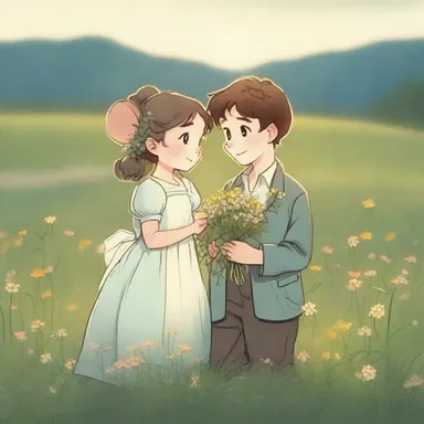 As the sun set over the meadow, he surprised her with a bouquet of beautiful mouse-ear cress, symbolizing their growing love and commitment.