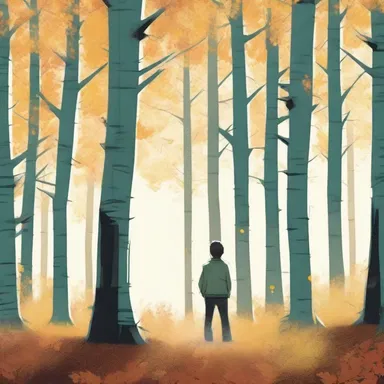 In the movie, the protagonist finds solace beneath the shimmering leaves of an aspen tree, symbolizing a turning point in their journey.