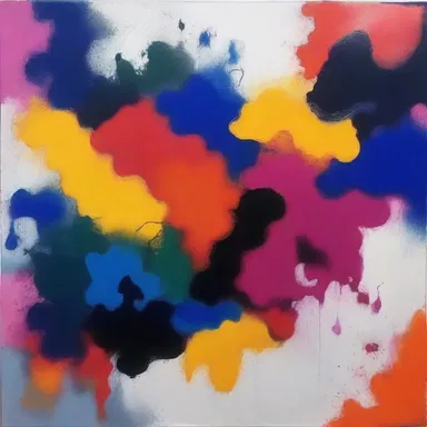 The artist used iodine to create a unique and vibrant painting.
