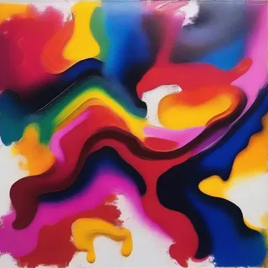 The artist used iodine to create a unique and vibrant painting.
