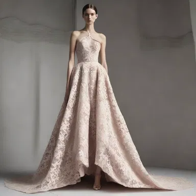 The talented designer carved a stunning dress out of a single piece of fabric.