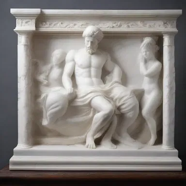 The talented sculptor carved a beautiful masterpiece out of a block of marble.