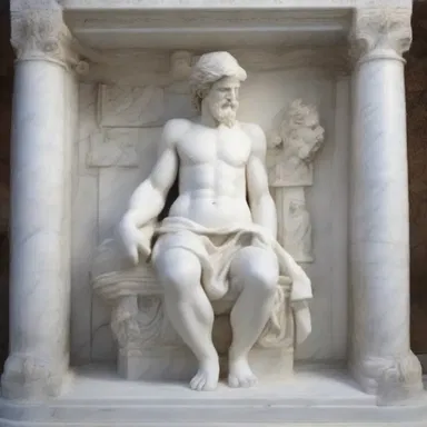 The talented sculptor carved a beautiful masterpiece out of a block of marble.